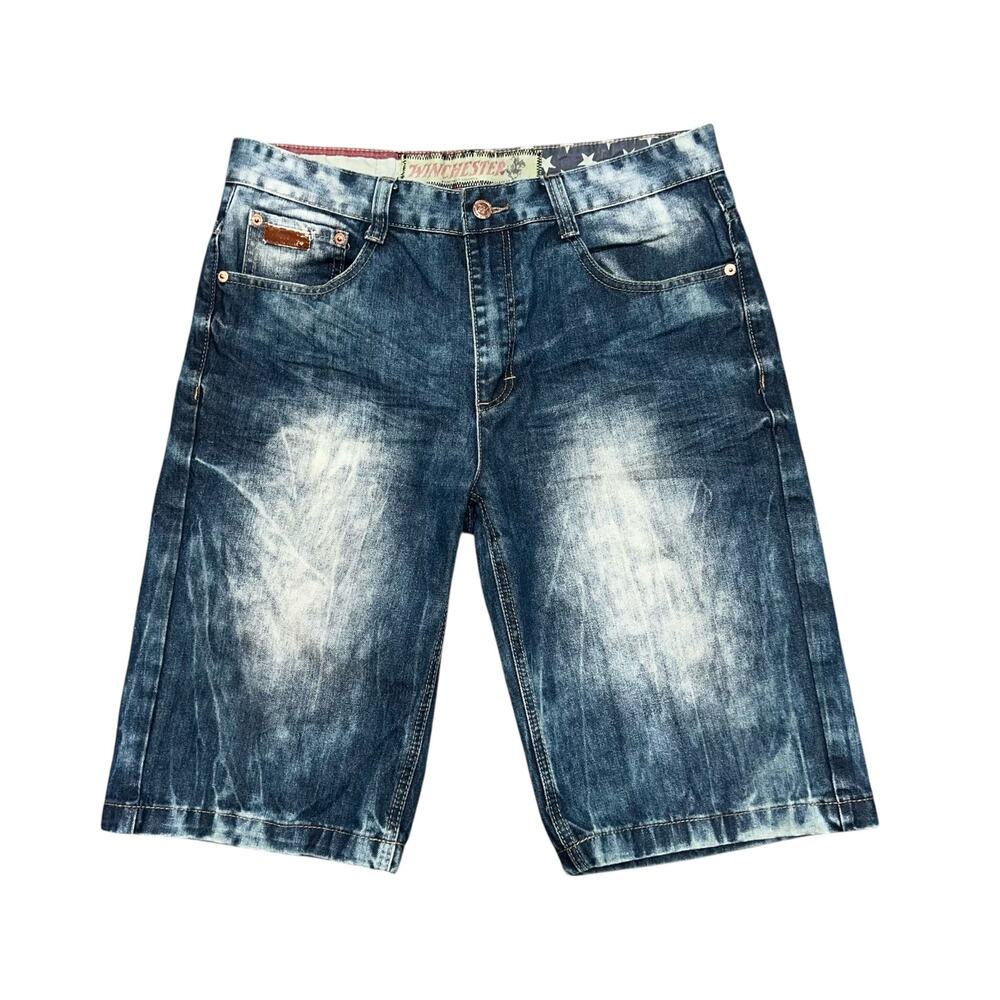 WINCHESTER Men's 100% Cotton Dark Wash Baggy Jorts Size 34